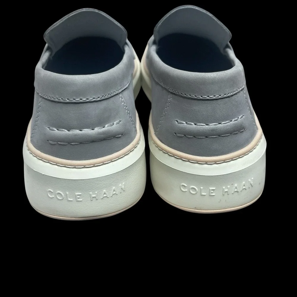 Cole Haan‎ Men's GrandPro Topspin Gray Suede Nubuck Penny Loafer Size 10 NWOT - Picture 6 of 8